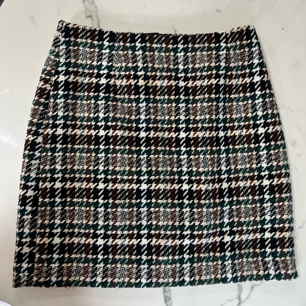 H&M Women’s Plaid Mini Skirt – Black, Green & Brown – Size US 2 / EU 34
